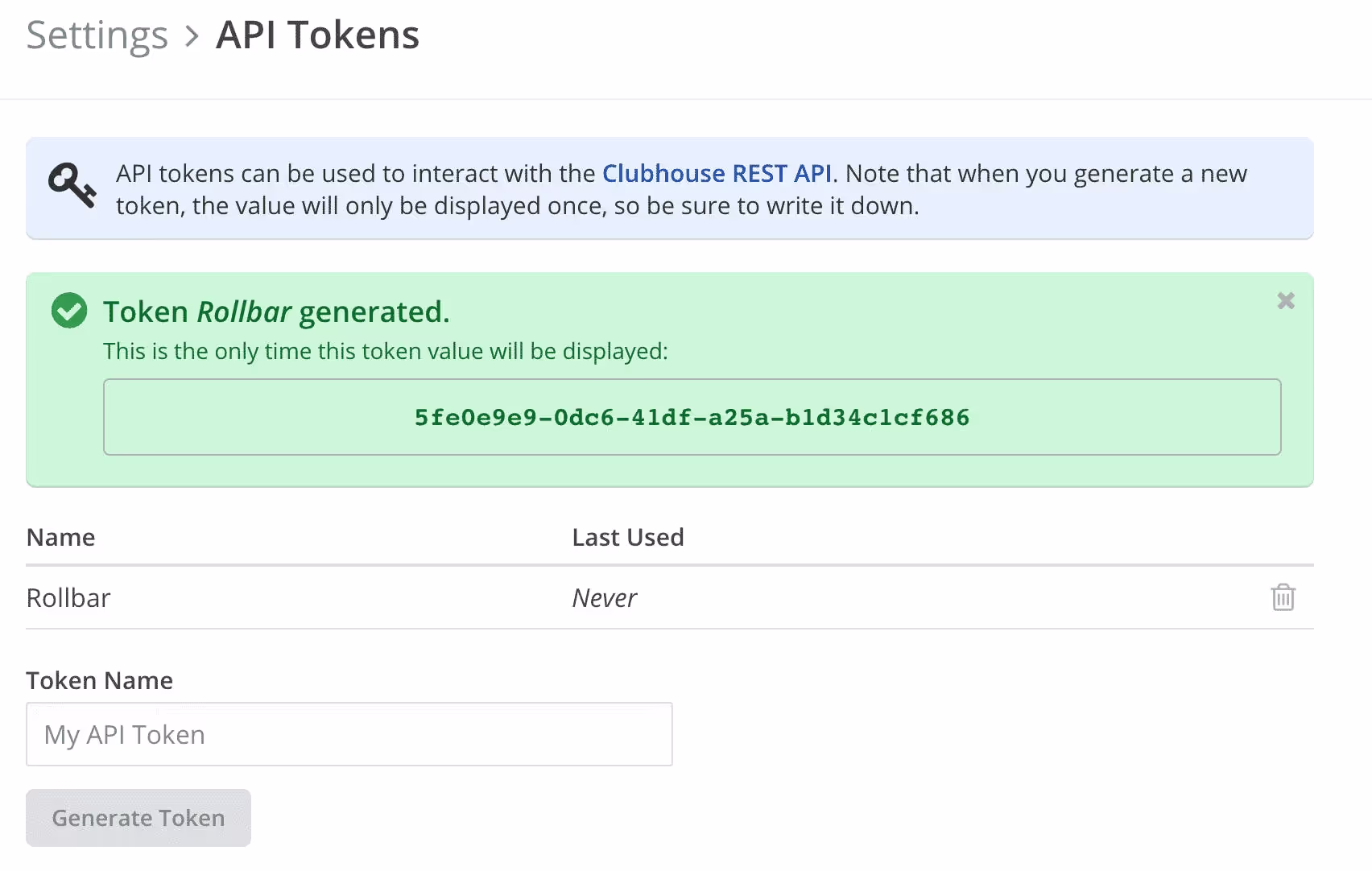 API Tokens
