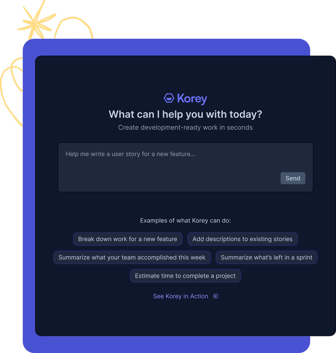 Korey AI Agent prompt screen