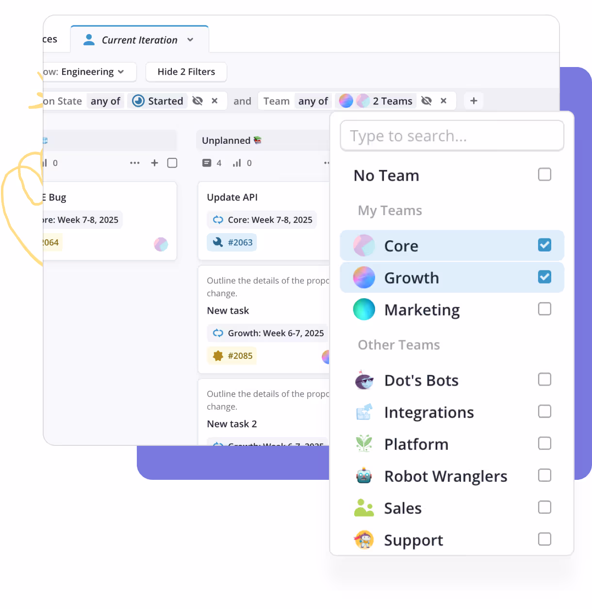 Filtering in Shortcut