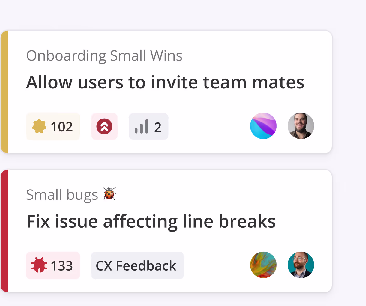 Stories on a Kanban view
