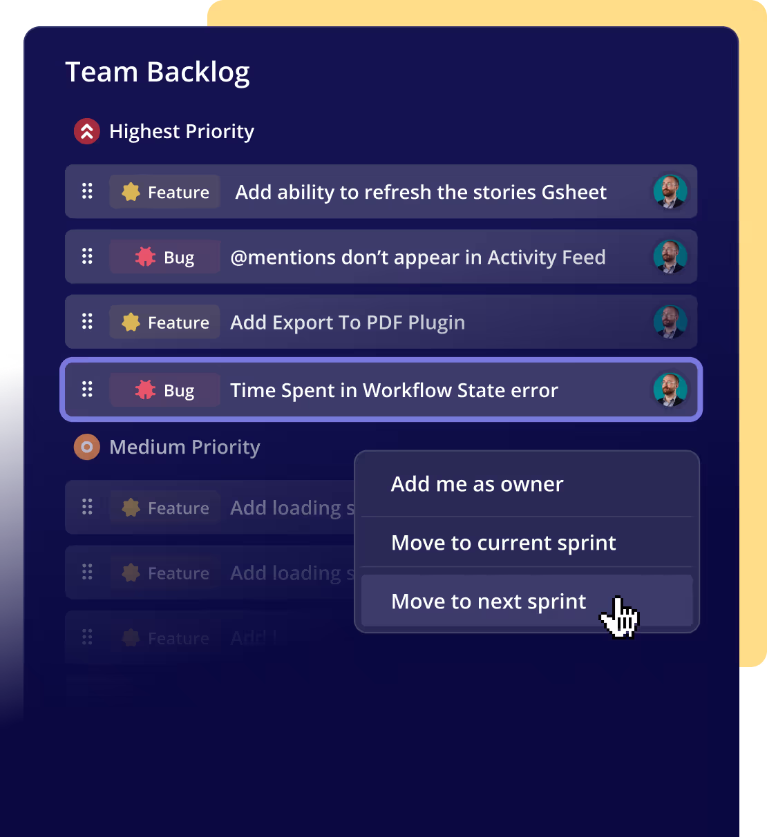 Team Backlog and Sprint planning in Shortcut
