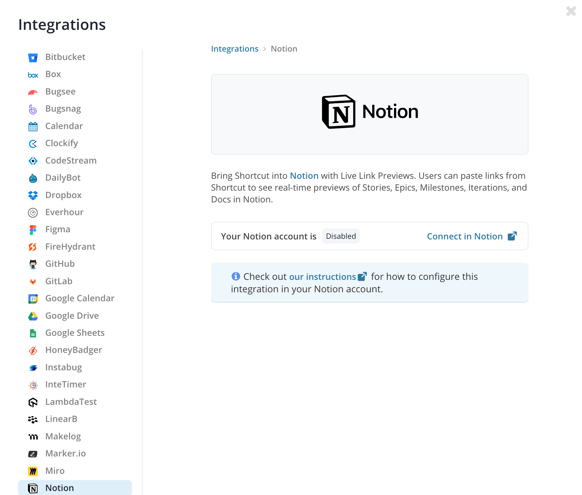 Notion Integration in Shortcut