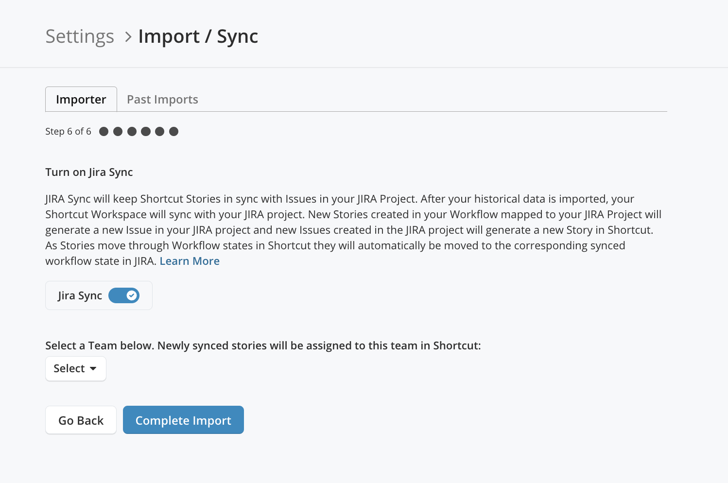 Enable Jira Sync during import