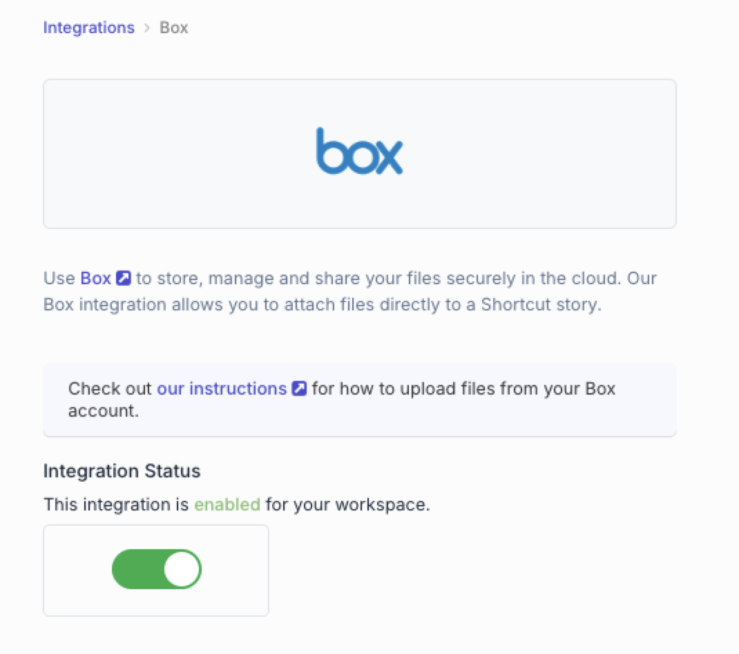 Box integration
